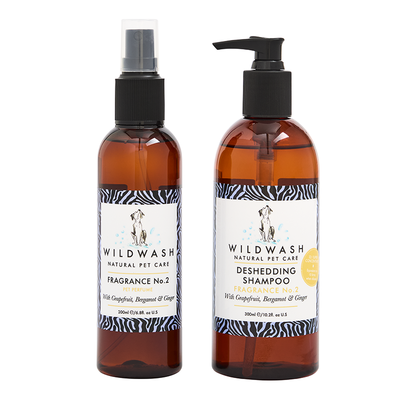 Deshedding Shampoo & Perfume Fragrance No.2 For Dogs Bundle