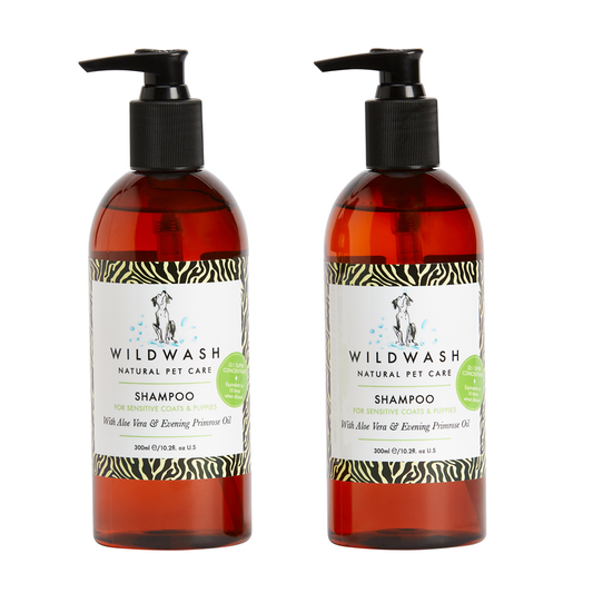 2x Sensitive Shampoo for Itchy Allergy Skin and Puppies 300ml Bundle