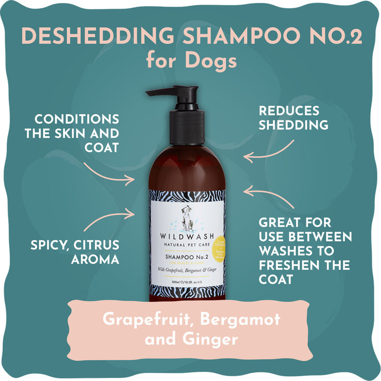 Deshedding Shampoo & Perfume Fragrance No.2 For Dogs Bundle