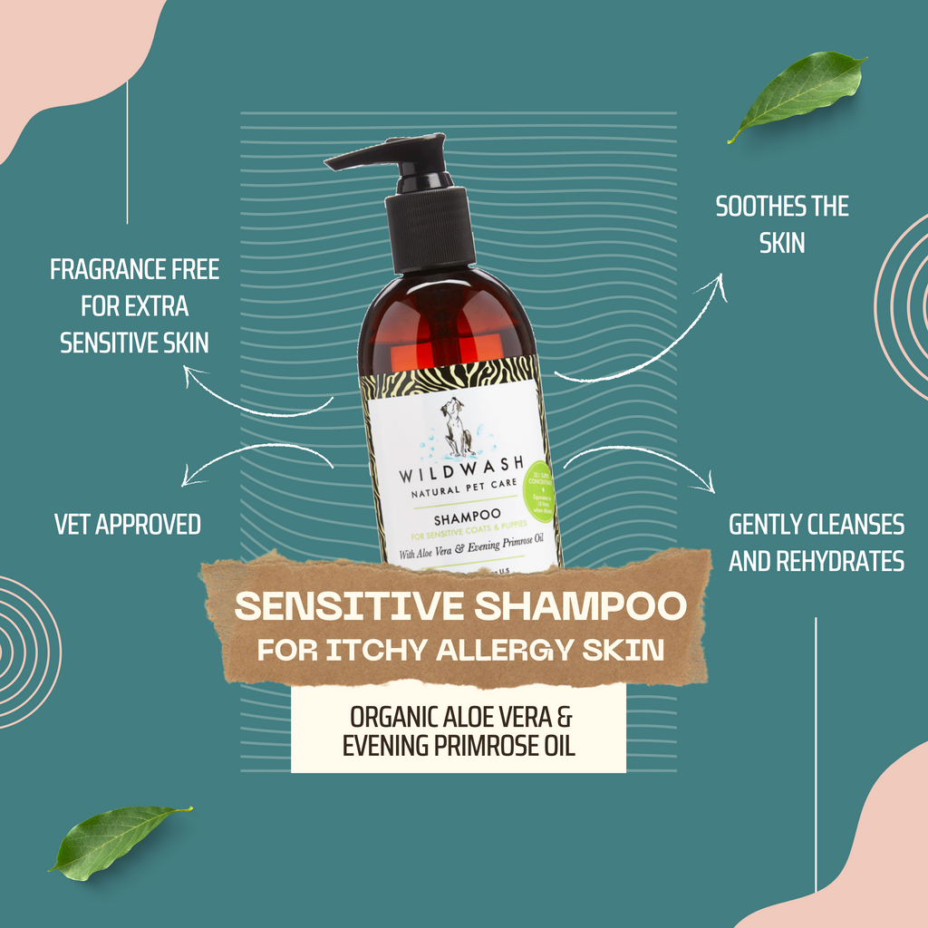 2x Sensitive Shampoo for Itchy Allergy Skin and Puppies 300ml Bundle