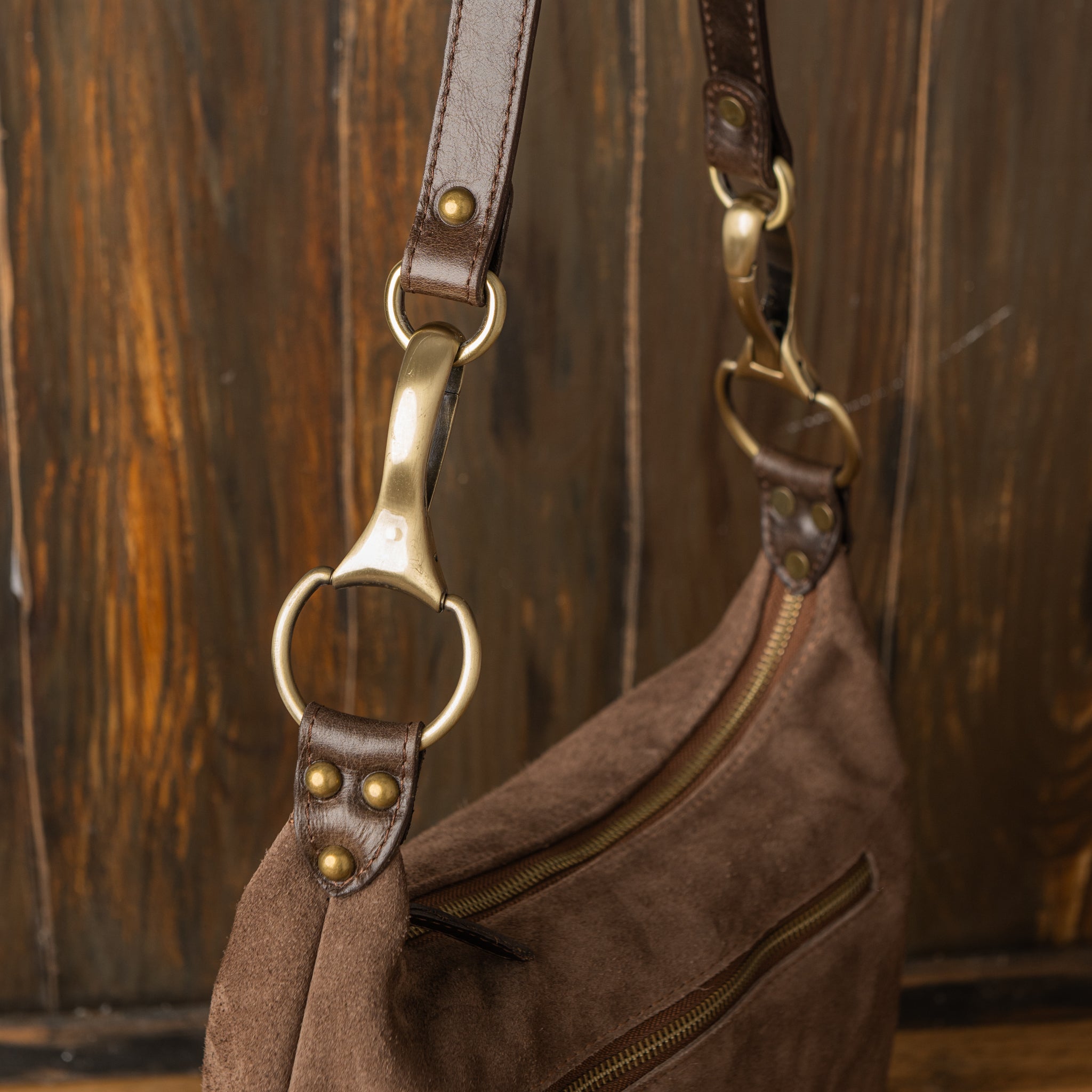 Leather Bag "Snaffle Suede"